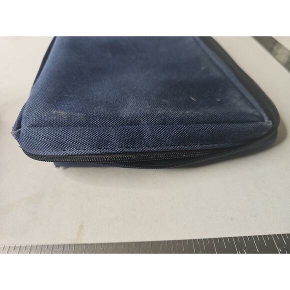 VTG Bible Gear Bible Cover Case Blue Zip Bookmark Pockets - Picture 14 of 16
